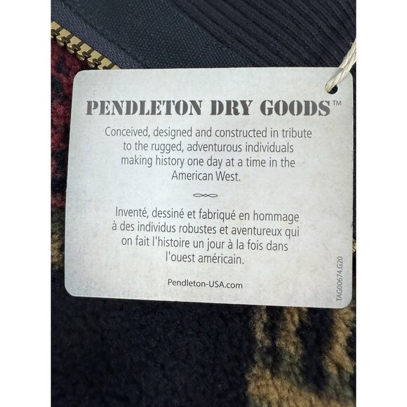 Pendleton Womens Foxglove Fleece Bomber Jacket Sz Small Southwestern Geometric - Picture 8 of 13